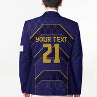 Japan Pacific Rugby 2022-23 Custom Blazer Blue Sakura Japanese Wave Pattern - Polynesian Pride