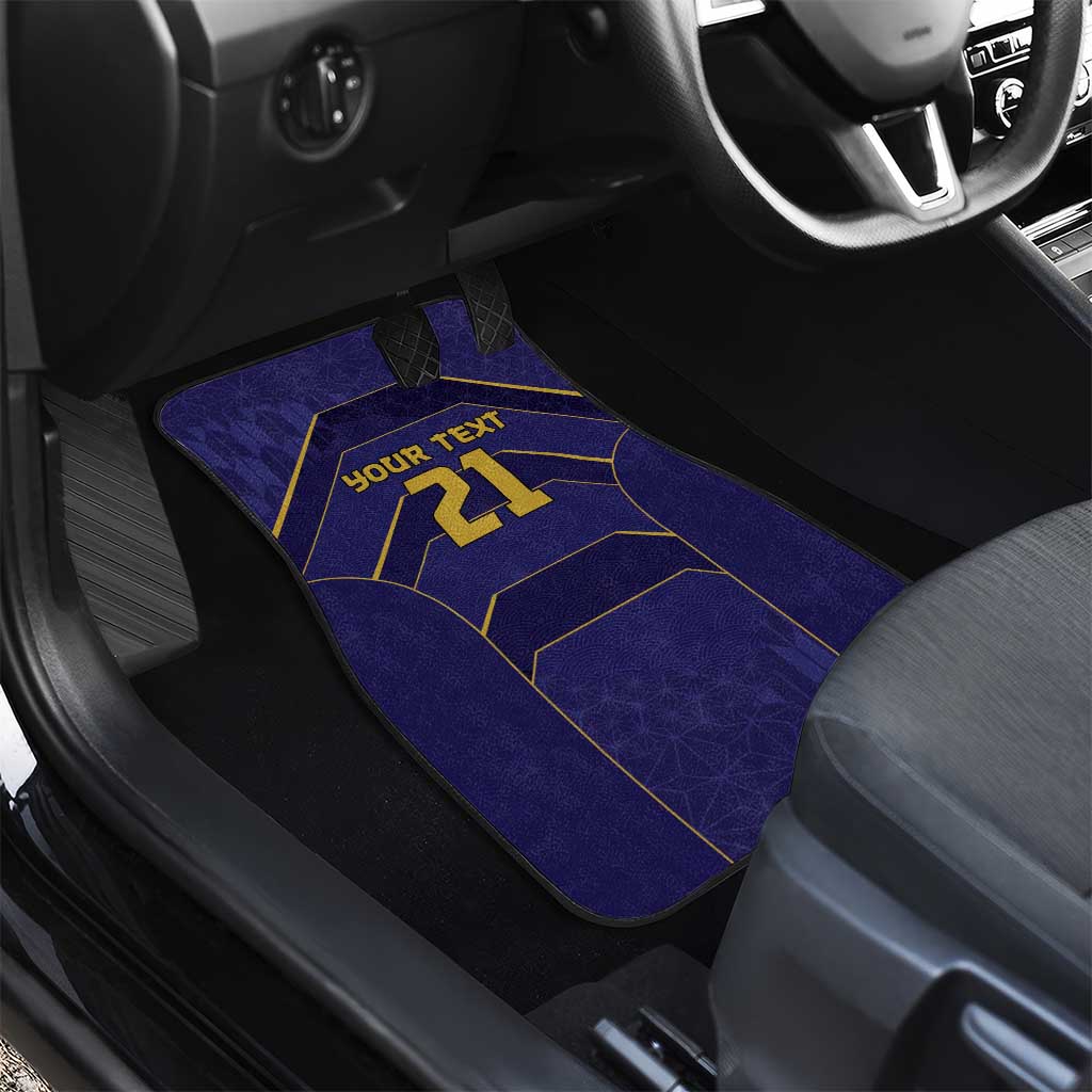 Japan Pacific Rugby 2022-23 Custom Car Mats Blue Sakura Japanese Wave Pattern