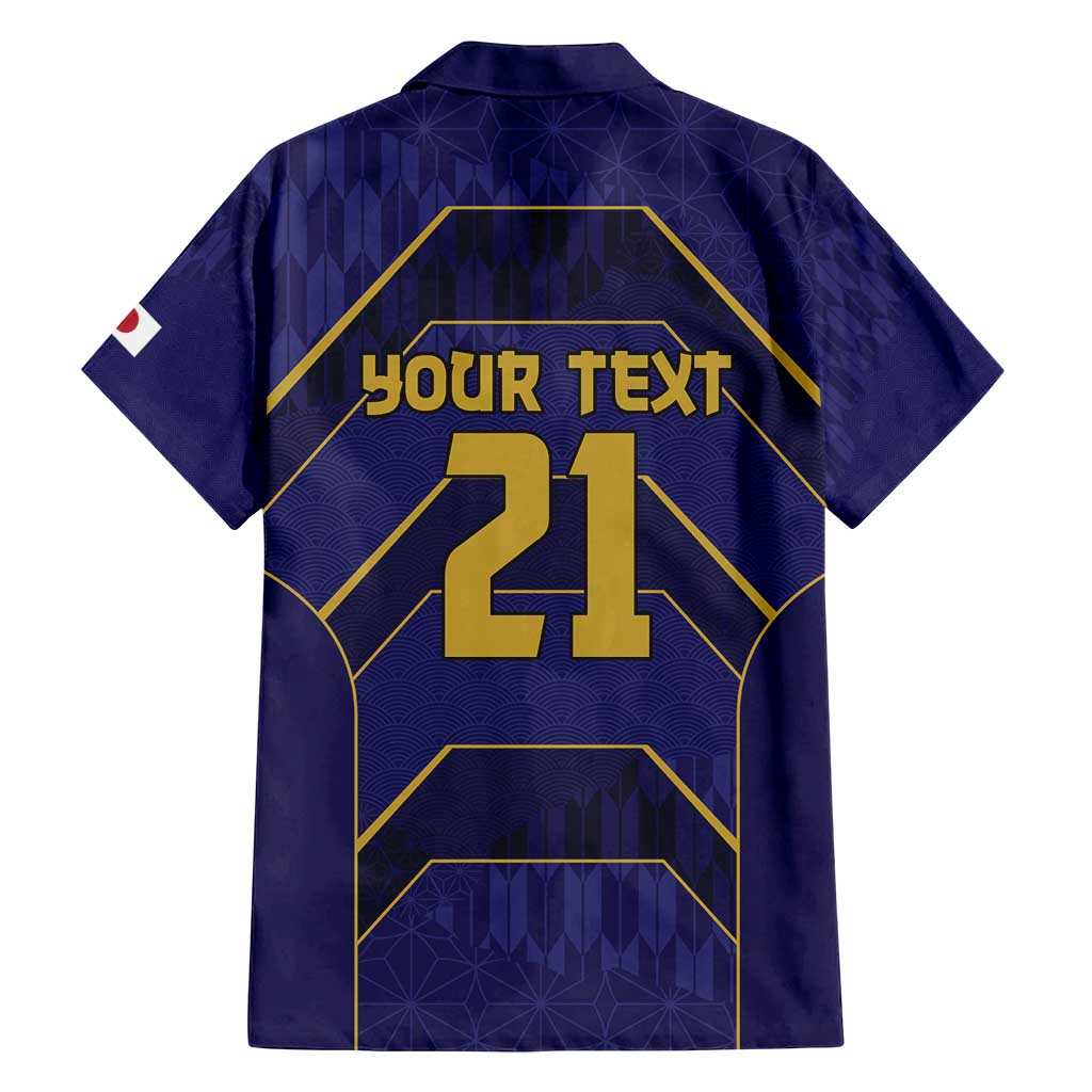 Japan Pacific Rugby 2022-23 Custom Family Matching Tank Maxi Dress and Hawaiian Shirt Blue Sakura Japanese Wave Pattern