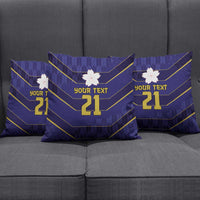 Japan Pacific Rugby 2022-23 Custom Pillow Cover Blue Sakura Japanese Wave Pattern - Polynesian Pride