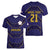 Japan Pacific Rugby 2022-23 Custom Women V-Neck T-Shirt Blue Sakura Japanese Wave Pattern