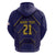 Japan Pacific Rugby 2022-23 Custom Zip Hoodie Blue Sakura Japanese Wave Pattern