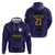 Japan Pacific Rugby 2022-23 Custom Zip Hoodie Blue Sakura Japanese Wave Pattern