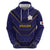 Japan Pacific Rugby 2022-23 Custom Zip Hoodie Blue Sakura Japanese Wave Pattern