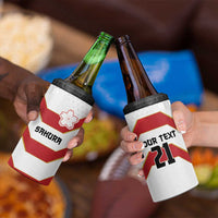 Japan Pacific Rugby 2022-23 Custom 4 in 1 Can Cooler Tumbler Red Sakura Japanese Wave Pattern