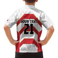 Japan Pacific Rugby 2022-23 Custom Family Matching Long Sleeve Bodycon Dress and Hawaiian Shirt Red Sakura Japanese Wave Pattern LT9 - Polynesian Pride