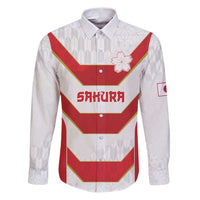 Japan Pacific Rugby 2022-23 Custom Family Matching Puletasi and Hawaiian Shirt Red Sakura Japanese Wave Pattern