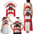 Japan Pacific Rugby 2022-23 Custom Family Matching Tank Maxi Dress and Hawaiian Shirt Red Sakura Japanese Wave Pattern