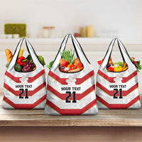 Japan Pacific Rugby 2022-23 Custom Grocery Bag Red Sakura Japanese Wave Pattern