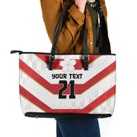 Japan Pacific Rugby 2022-23 Custom Leather Tote Bag Red Sakura Japanese Wave Pattern LT9 - Polynesian Pride