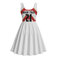 Japan Pacific Rugby 2022-23 Custom Midi Dress Red Sakura Japanese Wave Pattern - Polynesian Pride