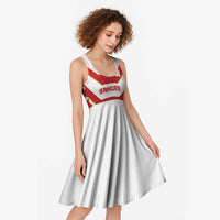 Japan Pacific Rugby 2022-23 Custom Midi Dress Red Sakura Japanese Wave Pattern - Polynesian Pride