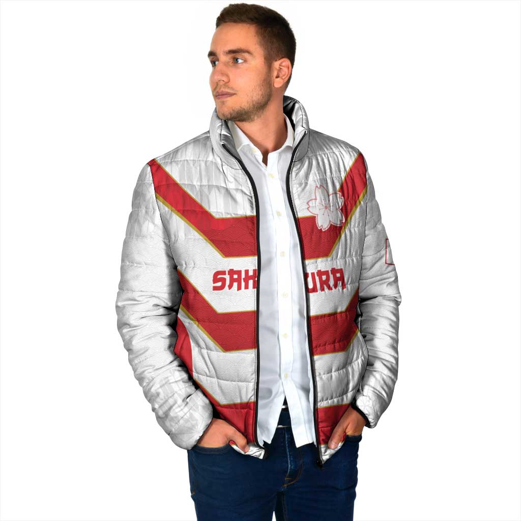 Japan Pacific Rugby 2022-23 Custom Padded Jacket Red Sakura Japanese Wave Pattern - Polynesian Pride