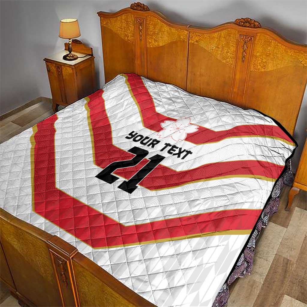 Japan Pacific Rugby 2022-23 Custom Quilt Red Sakura Japanese Wave Pattern LT9 - Polynesian Pride