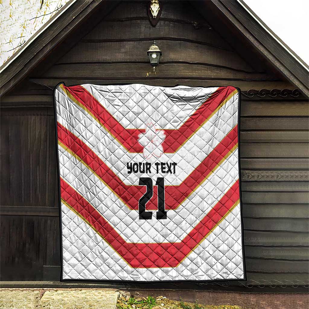 Japan Pacific Rugby 2022-23 Custom Quilt Red Sakura Japanese Wave Pattern LT9 - Polynesian Pride