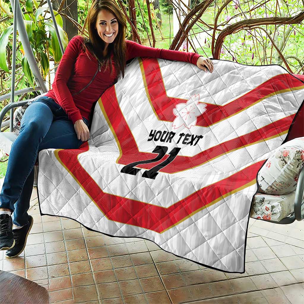 Japan Pacific Rugby 2022-23 Custom Quilt Red Sakura Japanese Wave Pattern LT9 - Polynesian Pride