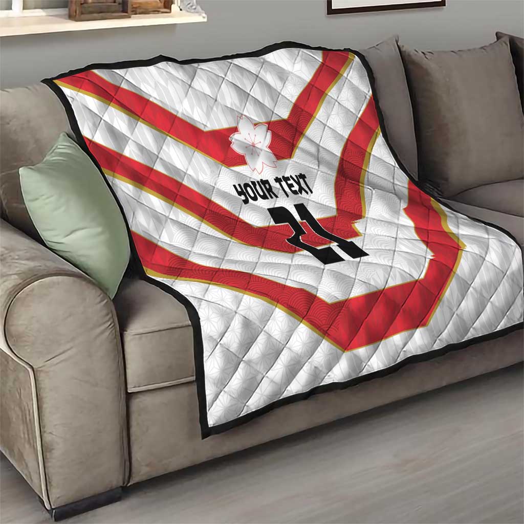 Japan Pacific Rugby 2022-23 Custom Quilt Red Sakura Japanese Wave Pattern LT9 - Polynesian Pride