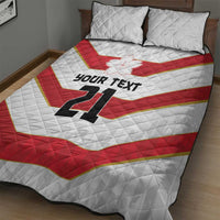 Japan Pacific Rugby 2022-23 Custom Quilt Bed Set Red Sakura Japanese Wave Pattern