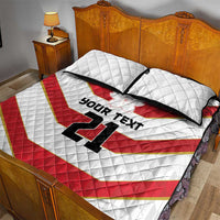 Japan Pacific Rugby 2022-23 Custom Quilt Bed Set Red Sakura Japanese Wave Pattern