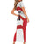 Japan Pacific Rugby 2022-23 Custom Short Sleeve Bodycon Dress Red Sakura Japanese Wave Pattern