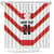 Japan Pacific Rugby 2022-23 Custom Shower Curtain Red Sakura Japanese Wave Pattern