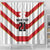 Japan Pacific Rugby 2022-23 Custom Shower Curtain Red Sakura Japanese Wave Pattern