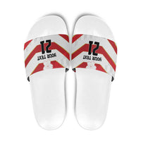 Japan Pacific Rugby 2022-23 Custom Slide Sandals Red Sakura Japanese Wave Pattern - Polynesian Pride
