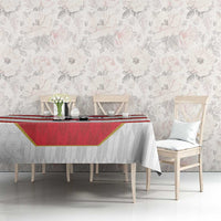 Japan Pacific Rugby 2022-23 Custom Tablecloth Red Sakura Japanese Wave Pattern