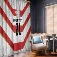 Japan Pacific Rugby 2022-23 Custom Window Curtain Red Sakura Japanese Wave Pattern