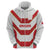 Japan Pacific Rugby 2022-23 Custom Zip Hoodie Red Sakura Japanese Wave Pattern