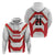 Japan Pacific Rugby 2022-23 Custom Zip Hoodie Red Sakura Japanese Wave Pattern