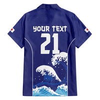 Japan Pacific Rugby Custom Family Matching Long Sleeve Bodycon Dress and Hawaiian Shirt Go Sakura Japanese Wave Pattern