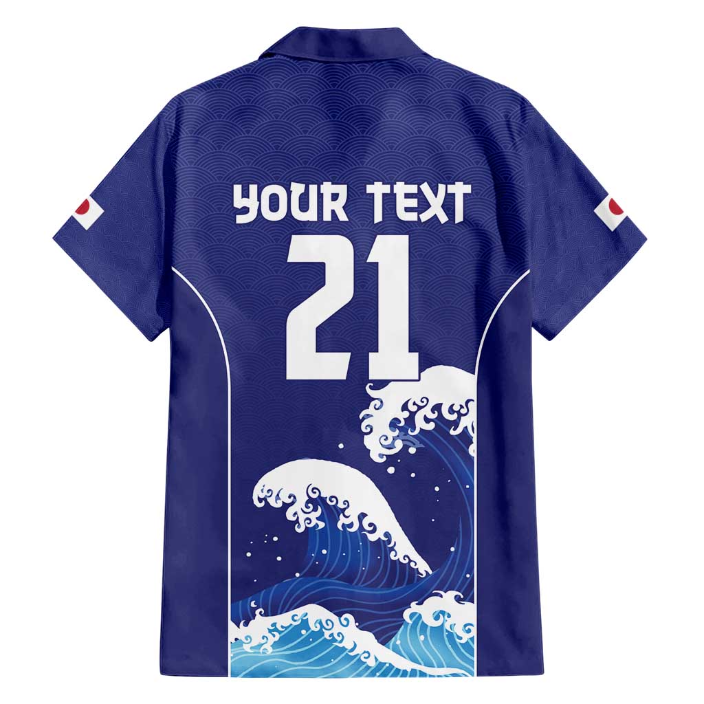 Japan Pacific Rugby Custom Family Matching Short Sleeve Bodycon Dress and Hawaiian Shirt Go Sakura Japanese Wave Pattern