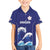 Japan Pacific Rugby Custom Family Matching Short Sleeve Bodycon Dress and Hawaiian Shirt Go Sakura Japanese Wave Pattern