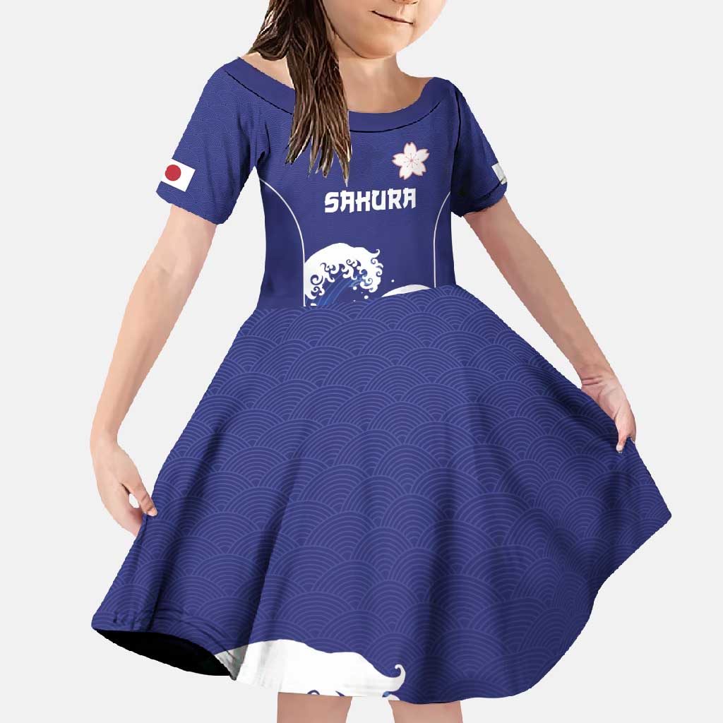 Japan Pacific Rugby Custom Family Matching Summer Maxi Dress and Hawaiian Shirt Go Sakura Japanese Wave Pattern