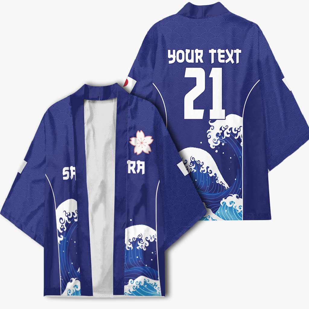 Japan Pacific Rugby Custom Kimono Go Sakura Japanese Wave Pattern - Polynesian Pride