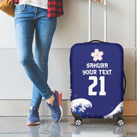 Japan Pacific Rugby Custom Luggage Cover Go Sakura Japanese Wave Pattern LT9 - Polynesian Pride
