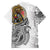 Japanese Samurai Warrior Family Matching Tank Maxi Dress and Hawaiian Shirt White Polynesian Tattoo Style