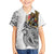 Japanese Samurai Warrior Family Matching Tank Maxi Dress and Hawaiian Shirt White Polynesian Tattoo Style