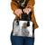Japanese Samurai Warrior Shoulder Handbag White Polynesian Tattoo Style