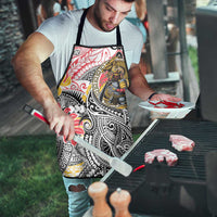 Japanese Samurai Warrior Apron Colorful Polynesian Tattoo Style - Polynesian Pride