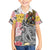 Japanese Samurai Warrior Family Matching Long Sleeve Bodycon Dress and Hawaiian Shirt Colorful Polynesian Tattoo Style