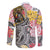 Japanese Samurai Warrior Family Matching Short Sleeve Bodycon Dress and Hawaiian Shirt Colorful Polynesian Tattoo Style