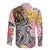 Japanese Samurai Warrior Family Matching Tank Maxi Dress and Hawaiian Shirt Colorful Polynesian Tattoo Style
