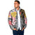Japanese Samurai Warrior Padded Jacket Colorful Polynesian Tattoo Style - Polynesian Pride