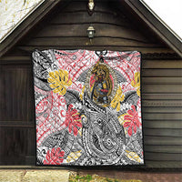 Japanese Samurai Warrior Quilt Colorful Polynesian Tattoo Style LT9 - Polynesian Pride
