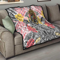 Japanese Samurai Warrior Quilt Colorful Polynesian Tattoo Style LT9 - Polynesian Pride