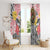 Japanese Samurai Warrior Window Curtain Colorful Polynesian Tattoo Style