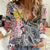 Japanese Samurai Warrior Women Casual Shirt Colorful Polynesian Tattoo Style