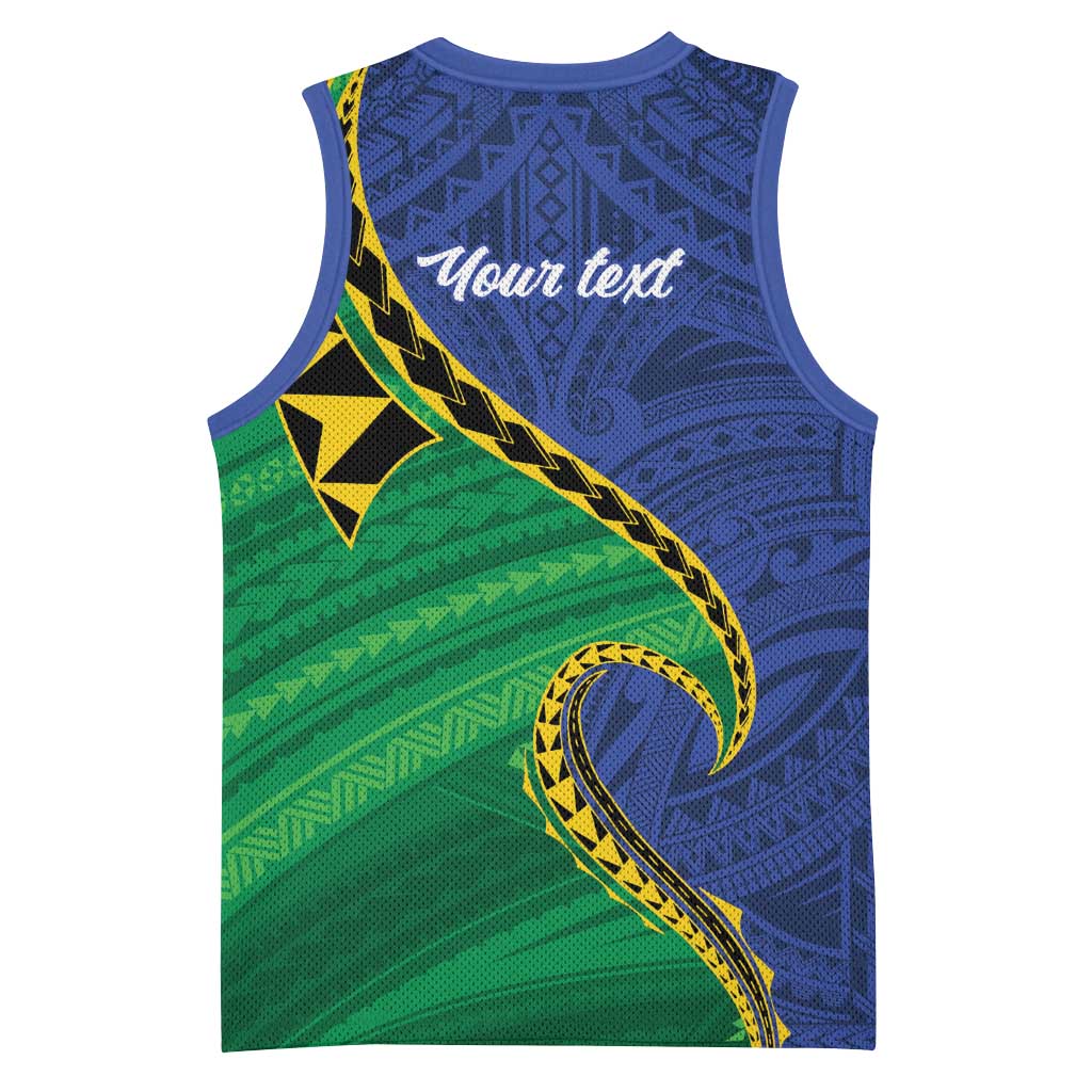 Solomon Islands Independence Day 1978 Personalised Basketball Jersey Polynesian Pattern with Flag Style - Polynesian Pride